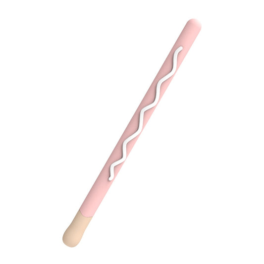 LOVE MEI For Apple Pencil 1 Stripe Design Stylus Pen Silicone Protective Case Cover(Pink) by LOVE MEI