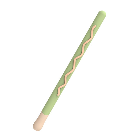 LOVE MEI For Apple Pencil 1 Stripe Design Stylus Pen Silicone Protective Case Cover(Green) by LOVE MEI