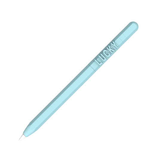 LOVE MEI For Apple Pencil 1 Number Letter Design Stylus Pen Silicone Protective Case Cover(Blue) by LOVE MEI