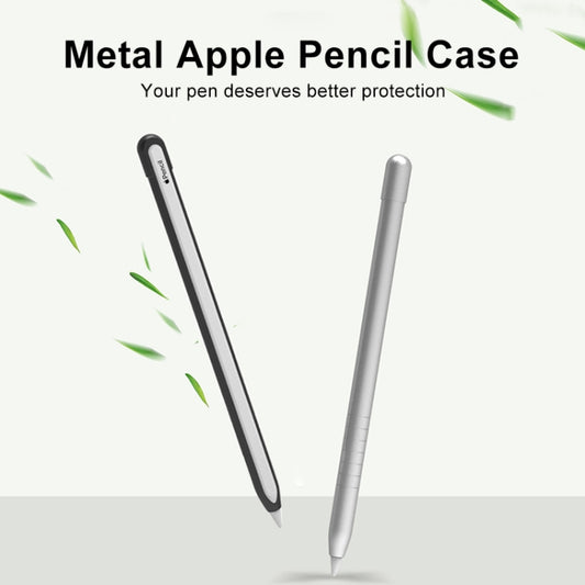Metal Matte Non-slip Stylus Pen Protective Case for Apple Pencil 1 (Black) by buy2fix