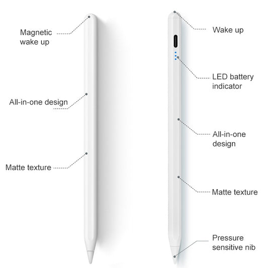 Magnetic Anti-mistouch Tilting Pressure Sensitive Capacitance Stylus for iPad by buy2fix