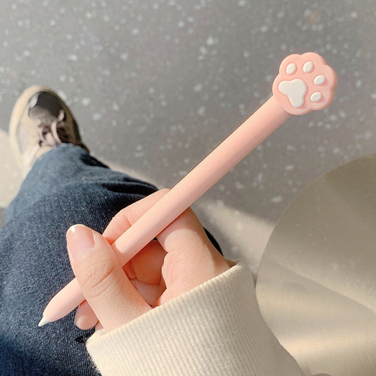 Cute Cartoon Silicone Protective Cover for Apple Pencil 1(Cat Claw Pink) by buy2fix