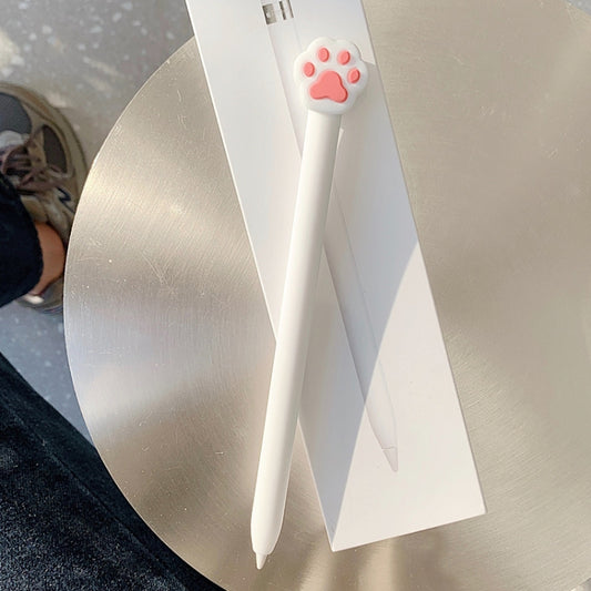 Cute Cartoon Silicone Protective Cover for Apple Pencil 1(White) by buy2fix