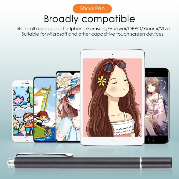 Universal Silicone Disc Nib Capacitive Stylus Pen (Black) by buy2fix