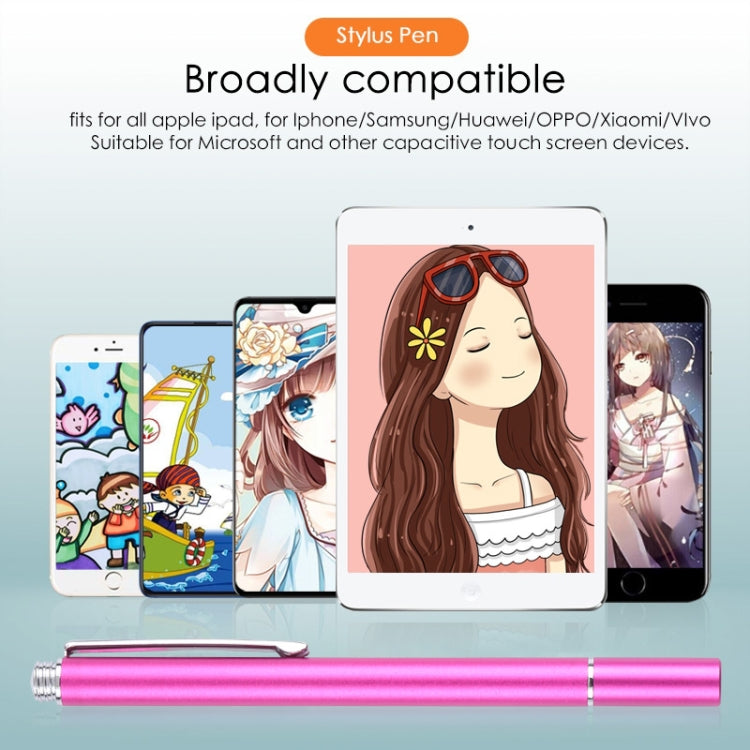 Universal Silicone Disc Nib Capacitive Stylus Pen (Rose Red) by buy2fix