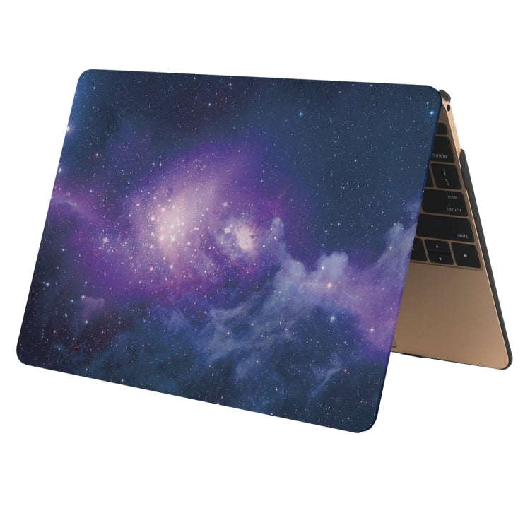 For Macbook Pro Retina 12 inch Starry Sky Patterns Apple Laptop Water Decals PC Protective Case(Blue) by buy2fix
