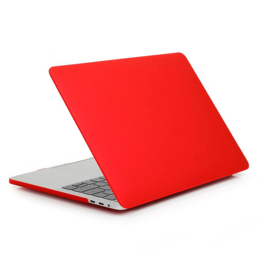 ENKAY Hat-Prince 2 in 1 Frosted Hard Shell Plastic Protective Case + Europe Version Ultra-thin TPU Keyboard Protector Cover for 2016 MacBook Pro 15.4 Inch with Touch Bar (A1707) (Red) by ENKAY