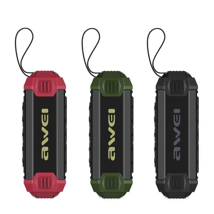 awei Y280 IPX4 Bluetooth Speaker Power Bank with Enhanced Bass, Built-in Mic, Support FM / USB / TF Card / AUX(Green) - Desktop Speaker by awei | Online Shopping UK | buy2fix