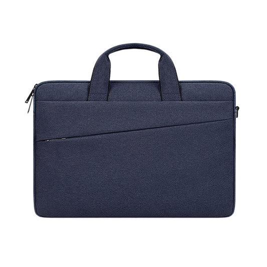 ST03S 15.4 inch Double Side Pockets Wearable Oxford Cloth Soft Handle Portable Laptop Tablet Bag(Navy Blue) by buy2fix