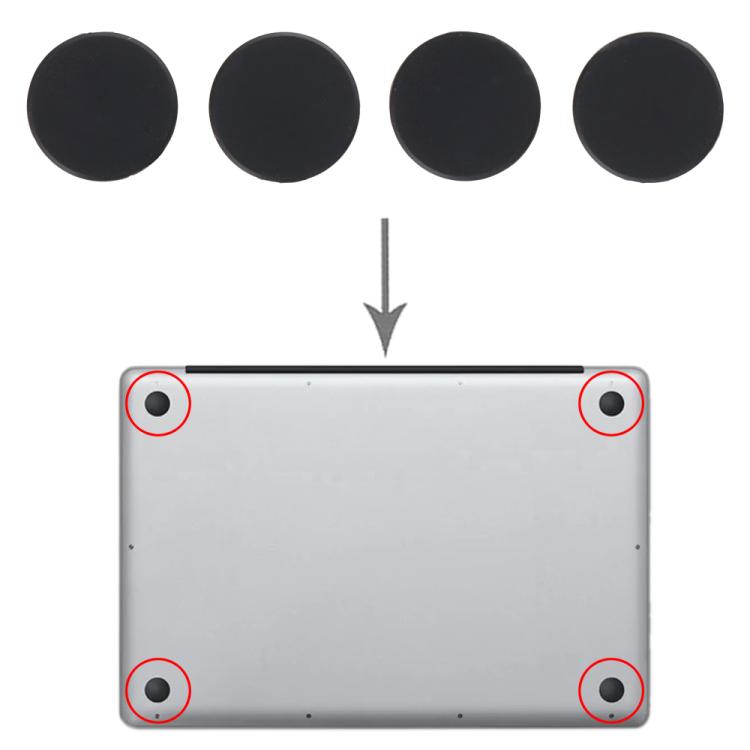 For MacBook Air M4 13 inch A3240 4 in 1 Bottom Case Rubber Mats - Rubber Mats by buy2fix | Online Shopping UK | buy2fix