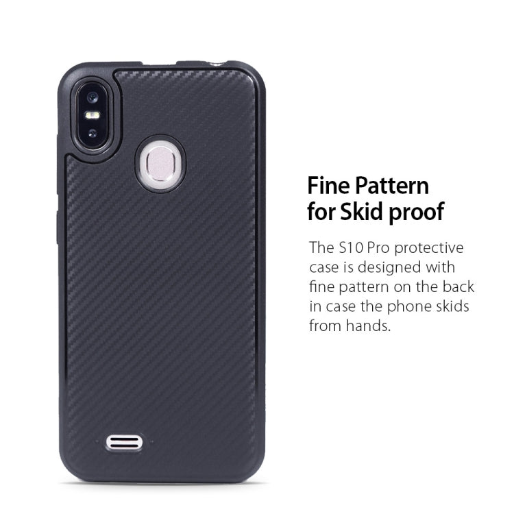 Carbon Fiber Texture TPU Protective Case for Ulefone S10 Pro (Black) by buy2fix