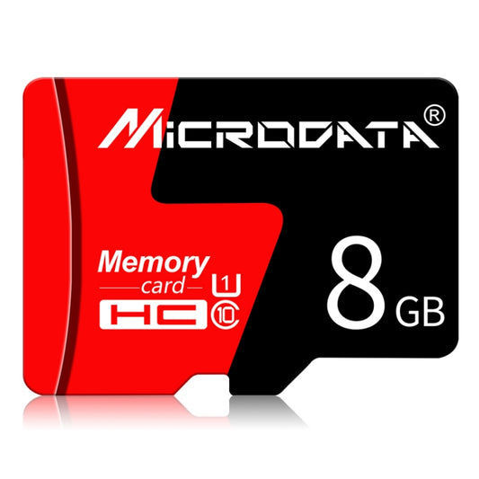 MICRODATA 8GB U1 Red and Black TF(Micro SD) Memory Card by MiCRODATA