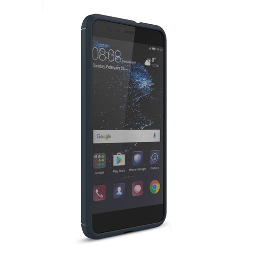 For Huawei P10 Lite Brushed Carbon Fiber Texture Shockproof TPU Protective Cover Case (Dark Blue) by buy2fix