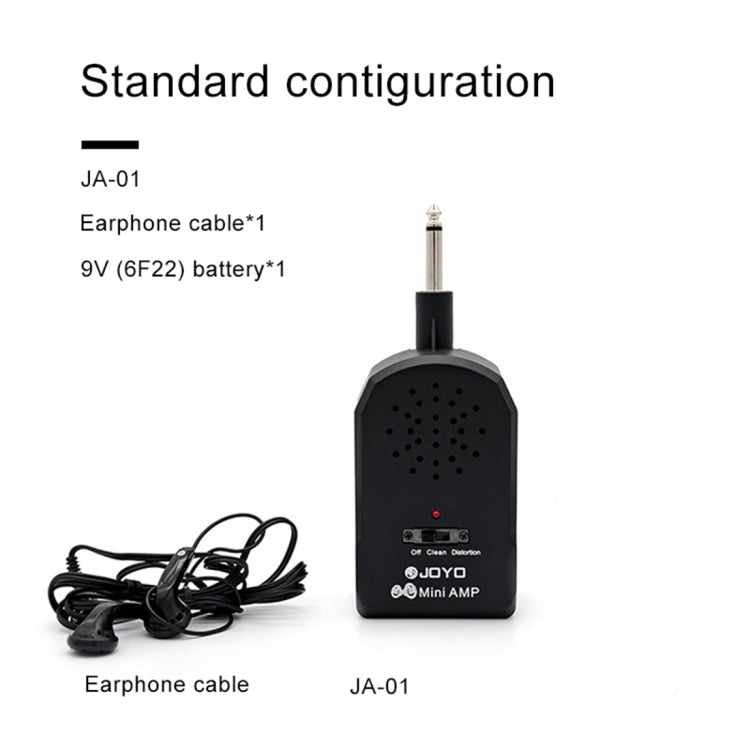 JOYO JA-01 2W Large Volume Guitar Amplifier Mini Portable Electric Guitar Bass Speakers with Distortion Timbre, Support MP3 / Earphone - Guitar Tuner Accessories by JOYO | Online Shopping UK | buy2fix