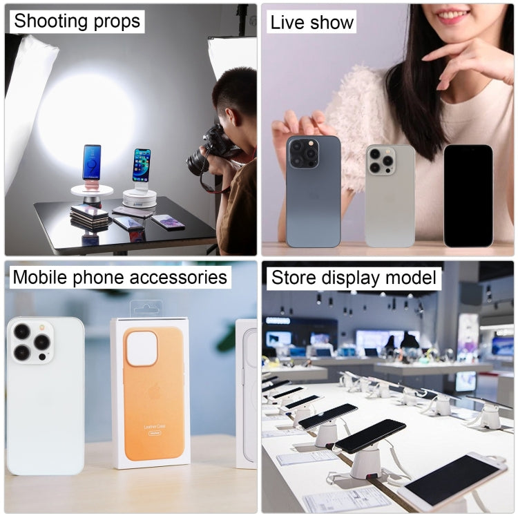 For iPhone 15 Pro Black Screen Non-Working Fake Dummy Display Model (White Titanium) by buy2fix