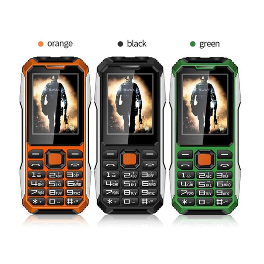A6 4G Full Network Triple Proofing Elder Phone, Waterproof Shockproof Dustproof, 6800mAh Battery, 2.4 inch, 21 Keys, LED Flashlight, FM, SOS, Dual SIM, Network: 4G(Black) by buy2fix