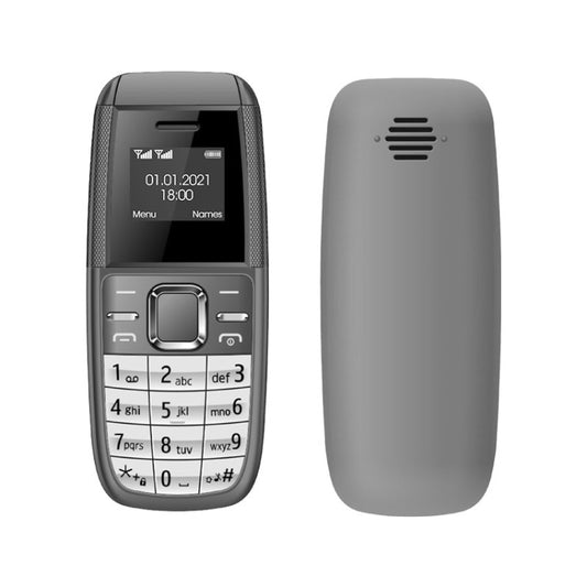 Mini BM200 Mobile Phone, 0.66 inch, MT6261D, 21 Keys, Bluetooth, MP3 Music, Dual SIM, Network: 2G (Grey) by buy2fix