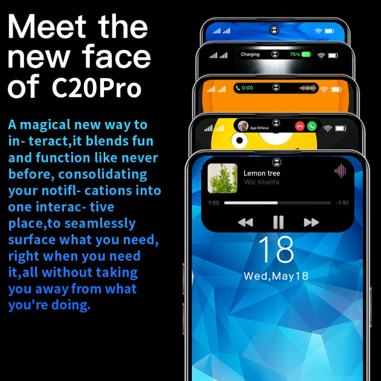 C20 Pro U20, 3GB+64GB, 6.53 inch, Face Identification, Android 8.1 MTK6737 Quad Core, Network: 4G, OTG (Black) by buy2fix