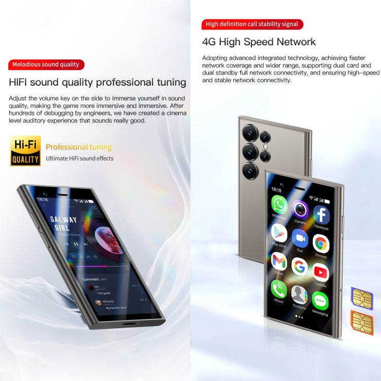 SOYES S24 Pro Max, 2GB+16GB, 3.0 inch Android 10.0 MTK6737M Quad Core, Bluetooth, WiFi, Network: 4G, Dual SIM, Support Google Play Store (Grey) by SOYES