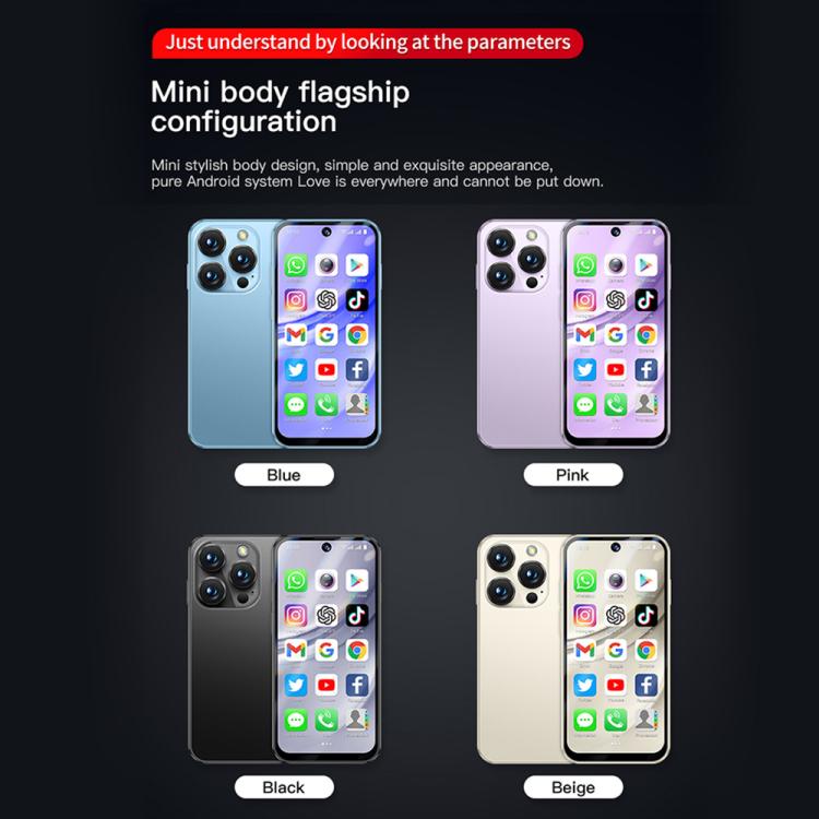 SOYES XS19 Pro, 4GB+64GB, 3.8 inch Android 12.0 MTK6762 Quad Core, Network: 4G, Dual SIM, GPS, OTG, Support Google Play Store (Beige) - SOYES by SOYES | Online Shopping UK | buy2fix