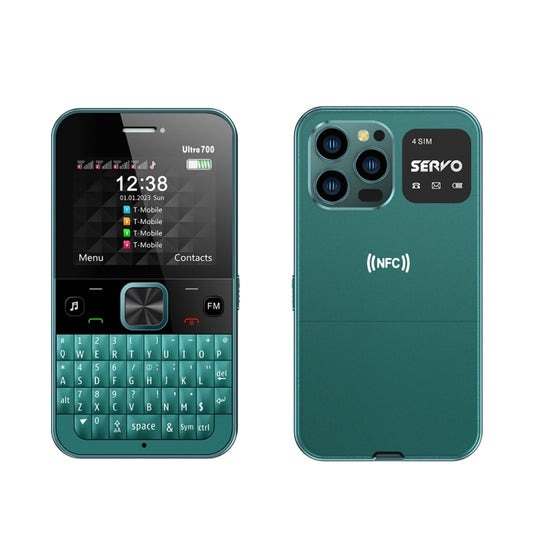 SERVO U700, 2.4 inch, MTK6261D, 58 Full Keyboards, Support Bluetooth, FM, NFC, Quick Dial, Flashlight, GSM, Quad SIM (Green) - SERVO by SERVO | Online Shopping UK | buy2fix