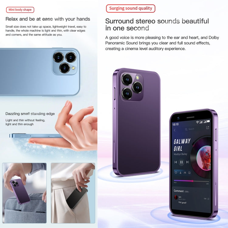 SOYES XS16, 3GB+64GB, 3.0 inch Android 10.0 MTK6737 Quad Core, Bluetooth, WiFi, Network: 4G, Dual SIM, Support Google Play Store (Purple) by SOYES