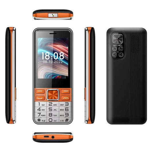 S5630, 2.8 inch, 3000mAh, 21 Key, Support Bluetooth, Flashlight, GSM, Quad SIM (Orange) - SERVO by buy2fix | Online Shopping UK | buy2fix