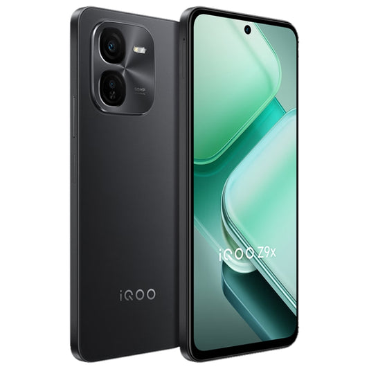 vivo iQOO Z9x, Dual Back Cameras, 8GB+256GB, Face ID Screen Fingerprint Identification, 6.72 inch Android 14.0 OriginOS 4 Snapdragon 6 Gen 1 Octa Core 2.2GHz, OTG, Network: 5G, Support Google Play (Black) by vivo