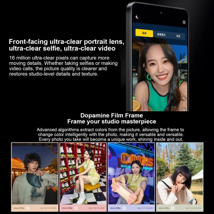 vivo S18e, Dual Back Cameras, 12GB+512GB, Face ID Screen Fingerprint Identification, 6.67 inch Android 14.0 OriginOS 4 Dimensity 7200 Octa Core 2.8GHz, OTG, NFC, Network: 5G, Support Google Play (Purple) by vivo