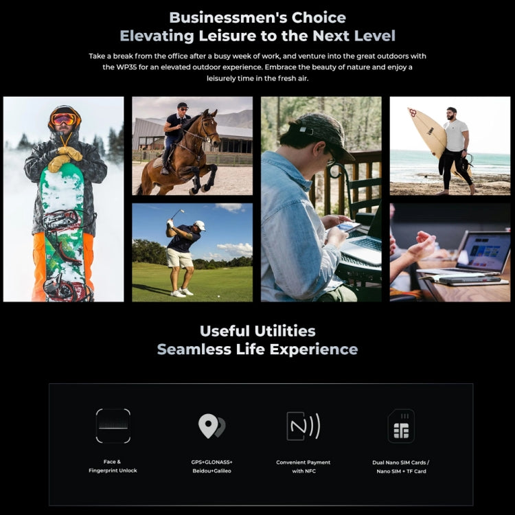 Oukitel WP35 5G Rugged Phone, 8GB+256GB, IP68/IP69K Fingerprint Identification, 11000mAh, 6.6 inch MediaTek Dimensity 6100+ Octa Core, NFC, OTG, Network: 5G (Grey) by OUKITEL