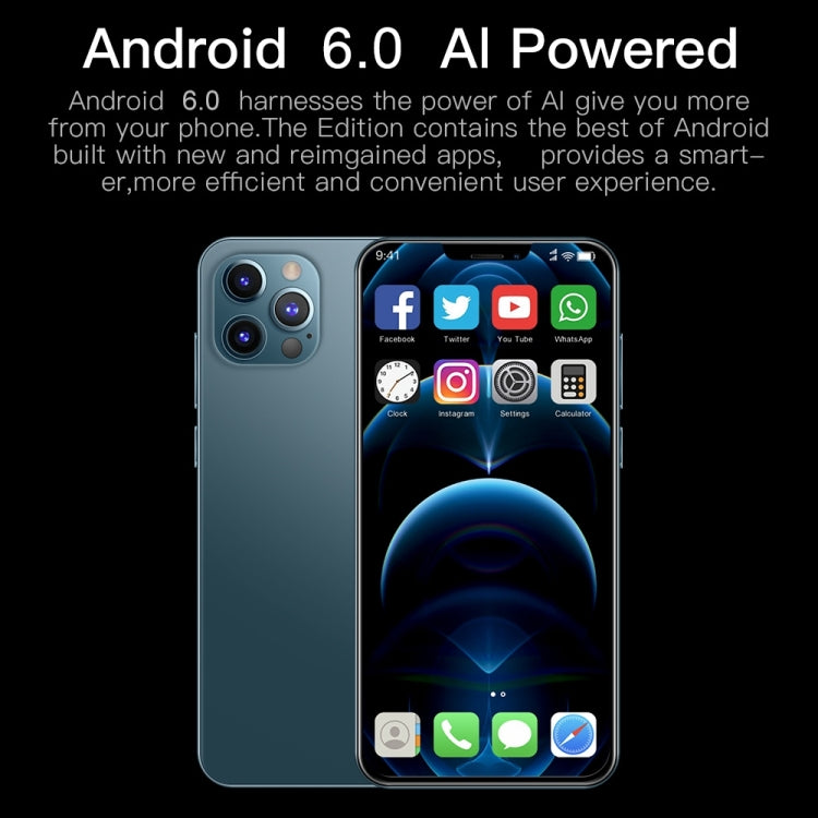 i12 Pro Max, 1GB+16GB, 6.3 inch Notch Screen, Face Identification, Android 6.0 Spreadtrum 7731 Quad Core, Network: 3G(Black) by buy2fix