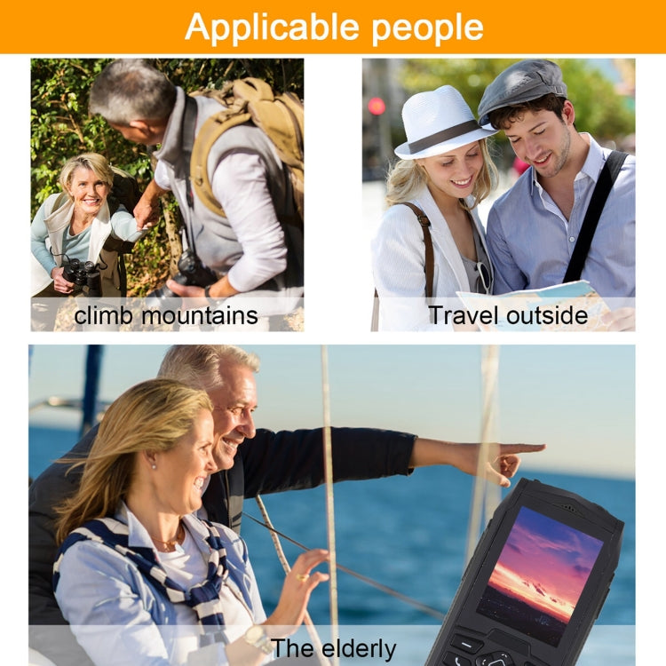 Rugtel R1C Rugged Phone, IP68 Waterproof Dustproof Shockproof, 2.4 inch, MTK6261D, 2000mAh Battery, SOS, FM, Dual SIM(Black) by Rugtel