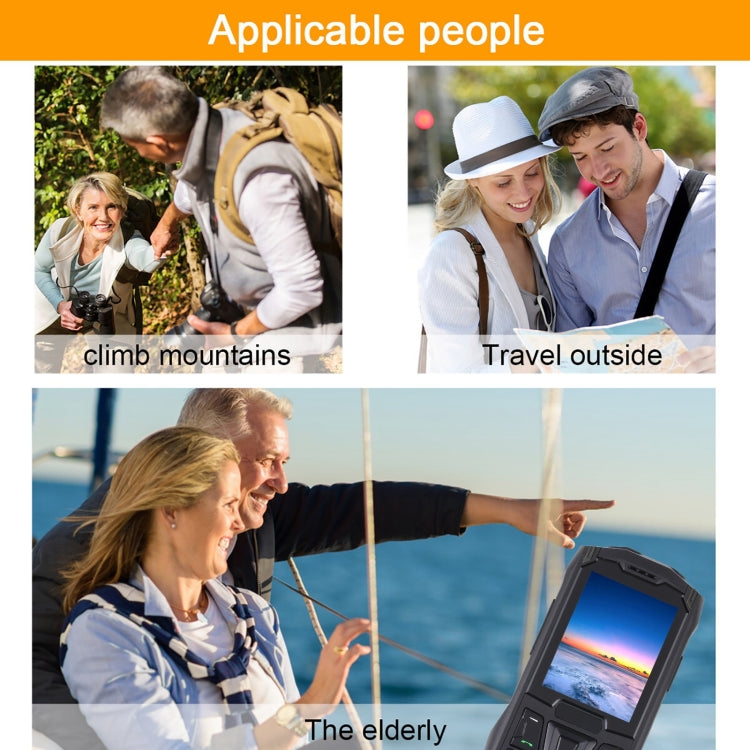 Rugtel R2C Rugged Phone, IP68 Waterproof Dustproof Shockproof, 2.4 inch, MTK6261D, 2500mAh Battery, SOS, FM, Dual SIM(Black) by Rugtel