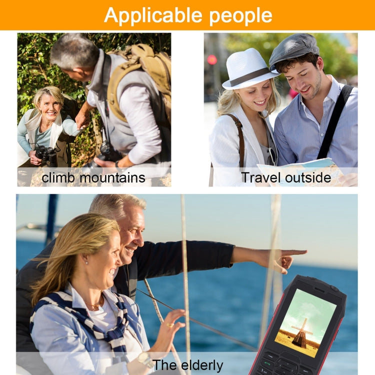 Rugtel R3C Rugged Phone, IP68 Waterproof Dustproof Shockproof, 2.8 inch, MTK6261D, 2000mAh Battery, SOS, FM, Dual SIM(Red) by Rugtel