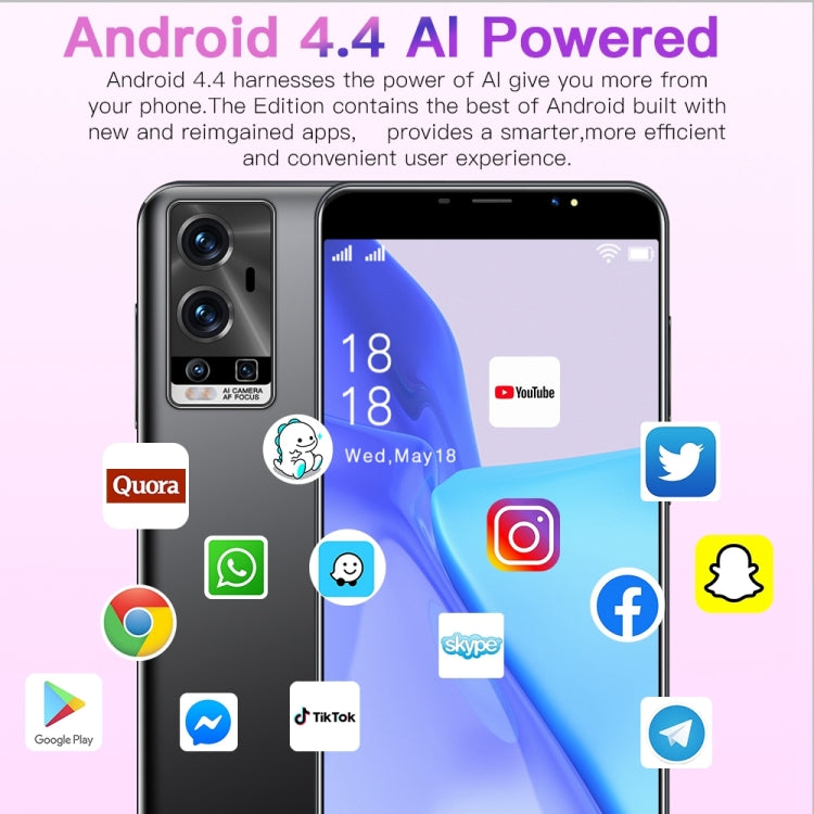 A16E / D103, 512MB+4GB, 5.0 inch Screen, Face Identification, Android 4.4 MTK6572 Dual Core, Network: 3G (Black) - by buy2fix | Online Shopping UK | buy2fix