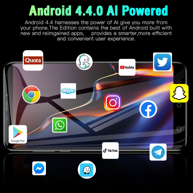 Note80 / D76, 512MB+4GB, 5.0 inch Screen, Face Identification, Android 4.4 MTK6572 Dual Core, Network: 3G (Gradient Green) by buy2fix