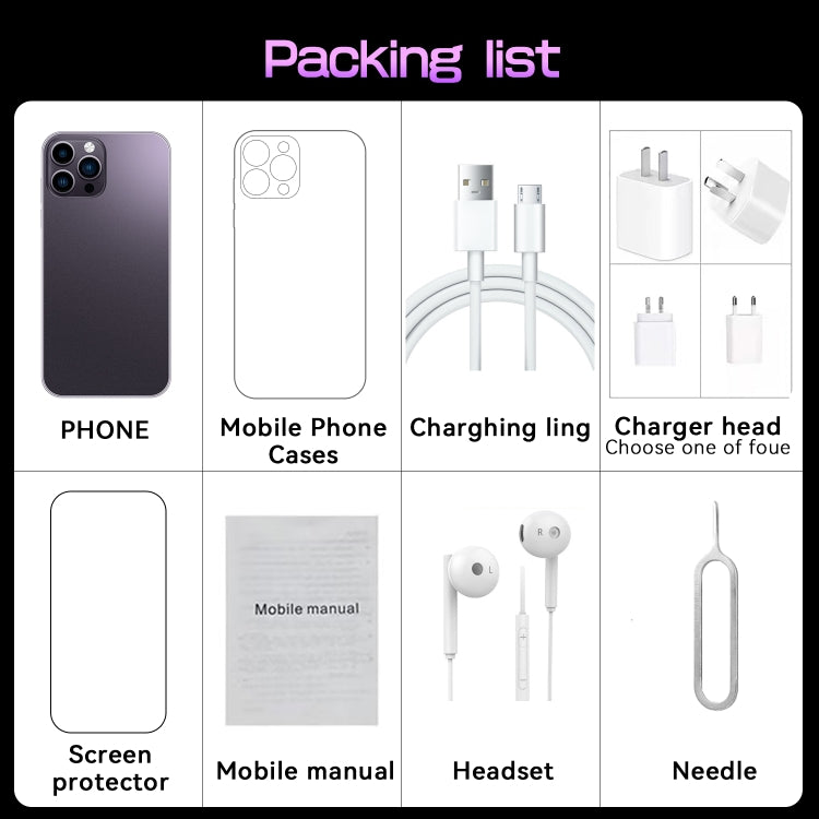 i14 mini HRDP5, 512MB+4GB, 5.0 inch Screen, Face Identification, Android 5.0 MTK6572 Dual Core, Network: 3G (Dark Purple) by buy2fix