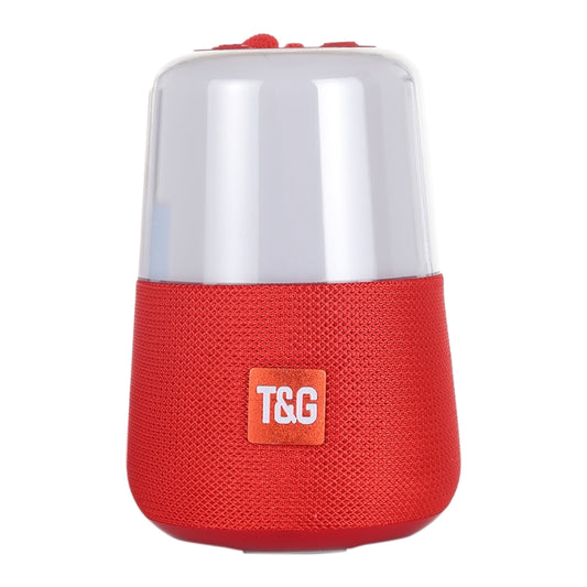 T&G TG168 Portable Wireless Bluetooth V5.0 Stereo Speaker with Handle, Built-in MIC, Support Flashing LED Light & TF Card & U Disk & AUX IN & FM(Red) by T&G