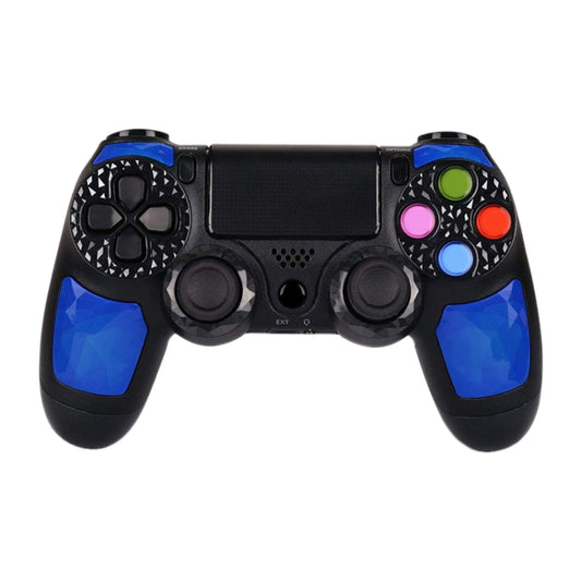 Wireless Bluetooth Diamond Texture Shock Touch Plate Game Handle Controller with Smart Indicator for Sony PS4(Blue) by buy2fix