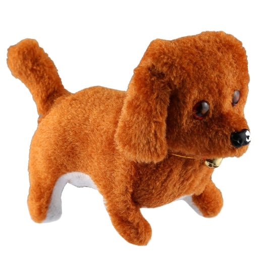 2 PCS Plush Puppy Electric Toys Can Will Move Forward / Will Backwards / Sounding and Luminous Eyes, Random Color Delivery by buy2fix