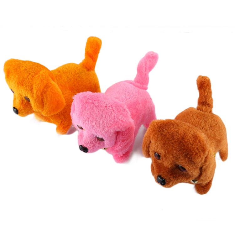 2 PCS Plush Puppy Electric Toys Can Will Move Forward / Will Backwards / Sounding and Luminous Eyes by buy2fix