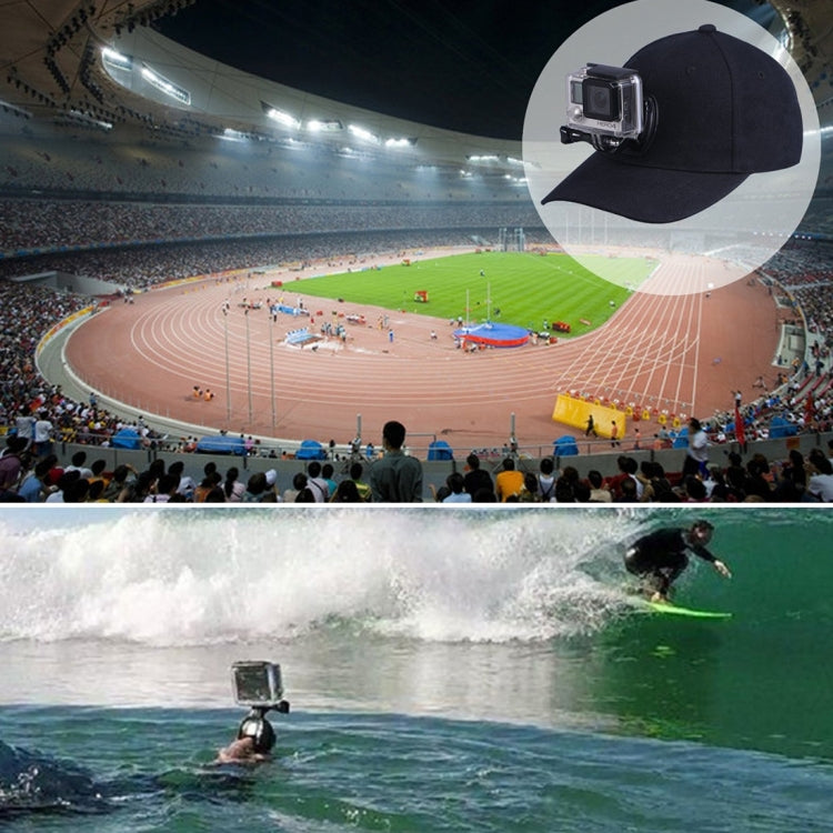 Outdoor Sun Hat Topi Baseball Cap with Camera Stand Holder Mount for GoPro & SJCAM & Xiaomi Xiaoyi Sport Action Camera by buy2fix
