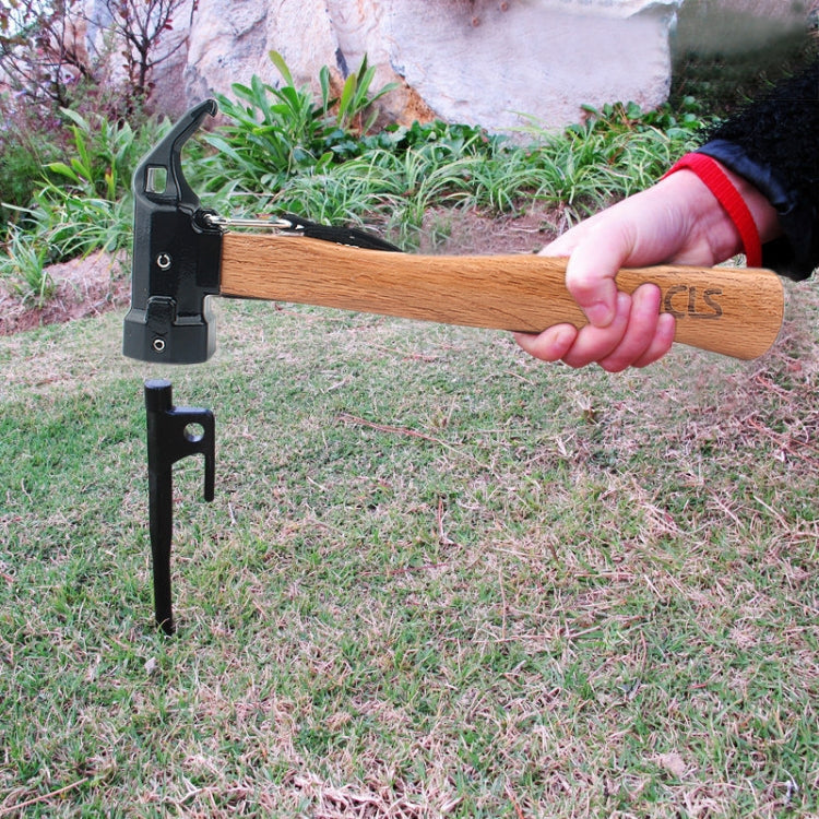 CLS-Outdoor Hexagonal Brass Brass Multi-function Nail Puller Shark Hammer by buy2fix