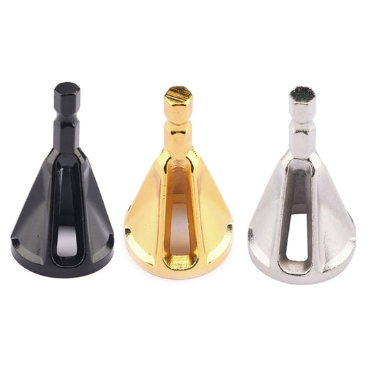 Chamfer Stainless Steel Deburring External Chamfer Tool Hexagonal Handle Three-slot Chamfer (Black) by buy2fix