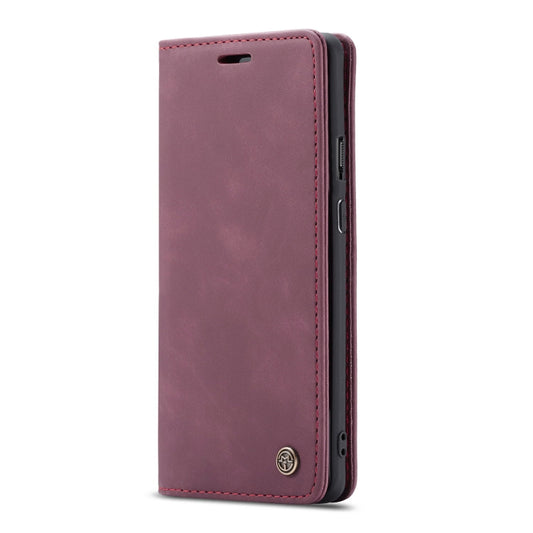 CaseMe-013 Multifunctional Retro Frosted Horizontal Flip Leather Case for OnePlus 7 Pro, with Card Slot & Holder & Zipper Wallet & Photo Frame(Wine Red) by CaseMe