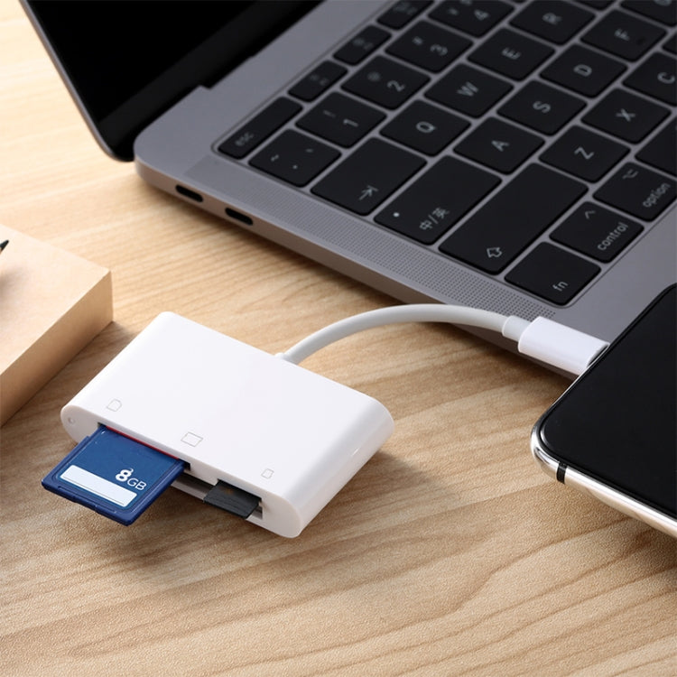 NK-1011 3 in 1 CF Card / TF Card / SD Card Reader For 8 Pin Devices by buy2fix