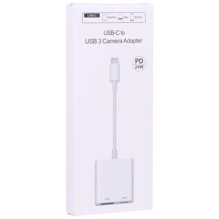 S-211 2 in 1 USB-C / Type-C Male to Type-C + USB Female Camera Adapter by buy2fix
