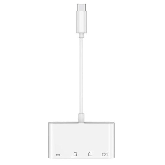 NK108LTC 4 in 1 USB-C Male to SD + TF + USB + Type-C Female Camera Reader by buy2fix