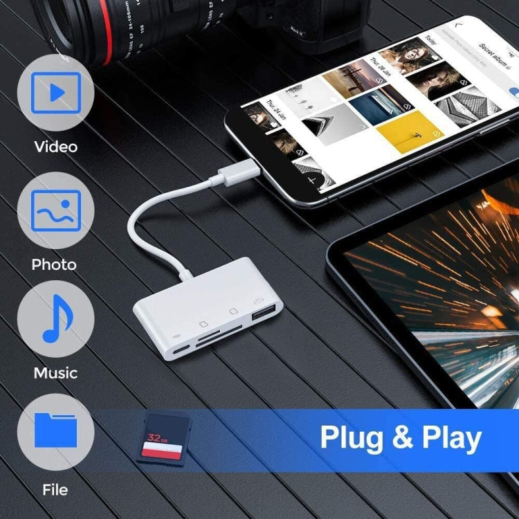 NK108LTC 4 in 1 USB-C Male to SD + TF + USB + Type-C Female Camera Reader by buy2fix