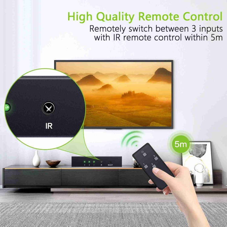 NK-T32 Toslink 3 In 2 Out Switch/Splitter with IR Remote by buy2fix